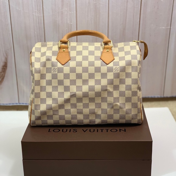 Authentic Louis Vuitton Damier Azur Speedy 30 - Picture 5 of 8